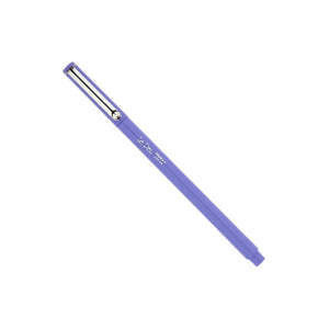 Purple pen with a silver clip and silver Le Pen brand name on a white background.