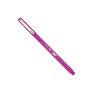 Pink pen with a silver clip and silver Le Pen brand logo on a white background