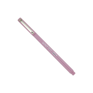 Pink pen with a silver clip and silver Le Pen brand logo on a white background