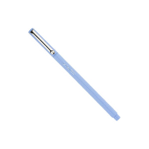 Light blue pen with a silver clip and silver Le Pen brand logo on a white background.
