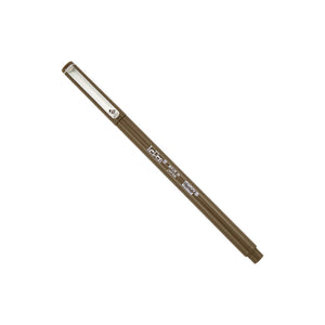 Brown pen with a silver clip and silver Le Pen brand logo on a white background