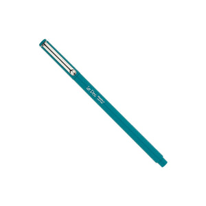 Teal pen with a silver clip and silver Le Pen brand name on a white background.