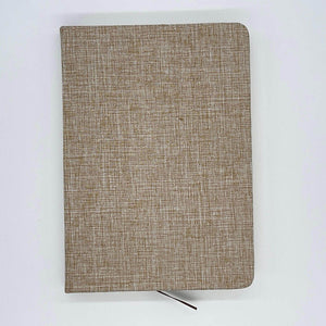 Textured notebook on a white background