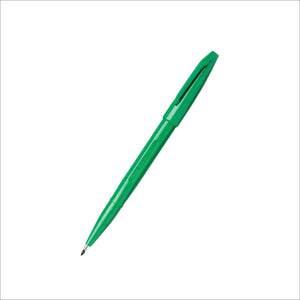 Green pen on a white background
