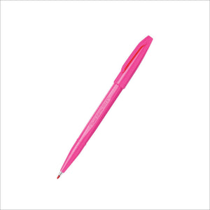 Pink pen on a white background