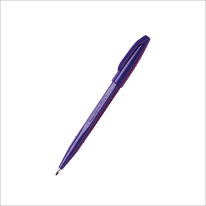 Purple pen on a white background