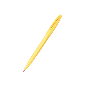 Yellow pen on a white background