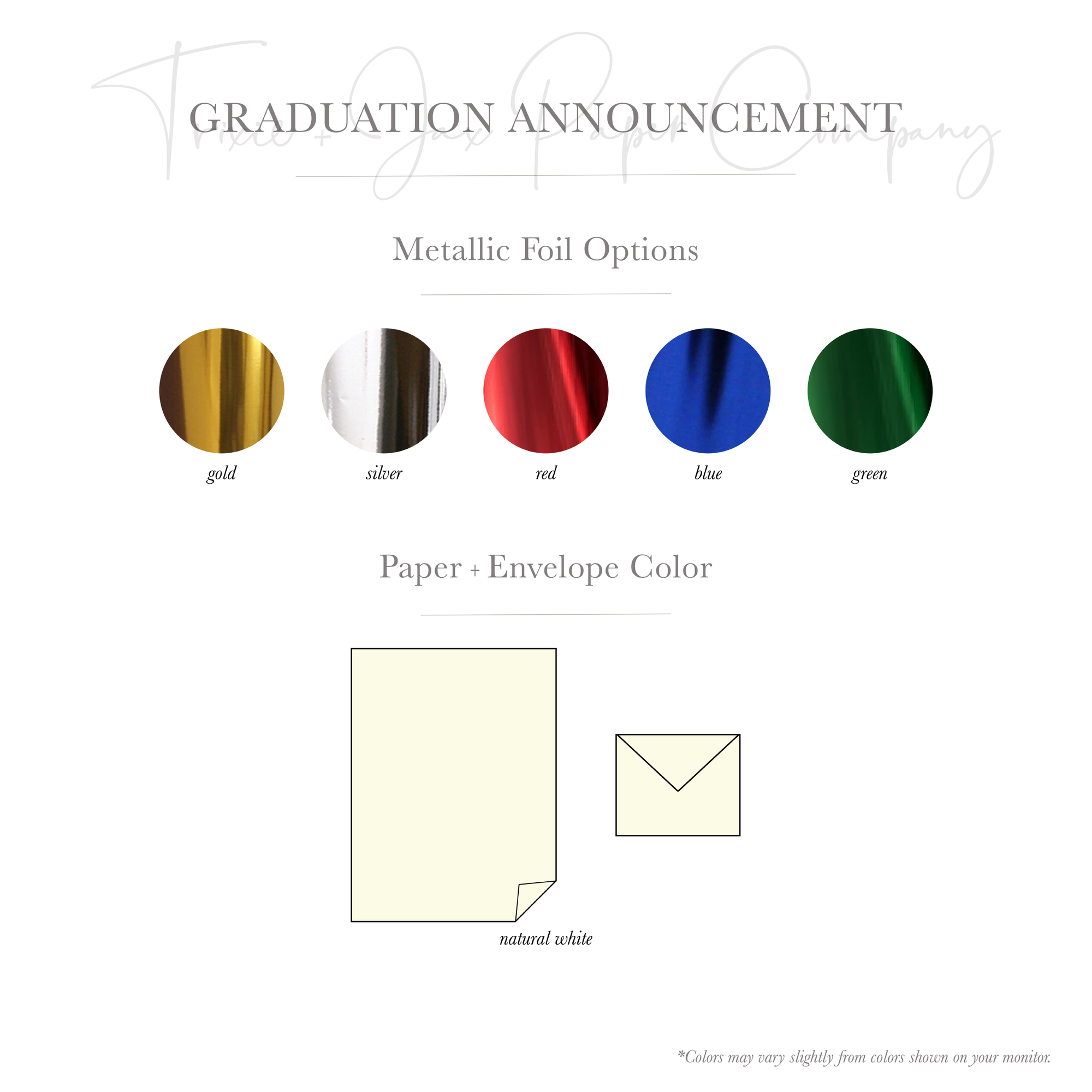 Graduation Announcements: Traditional