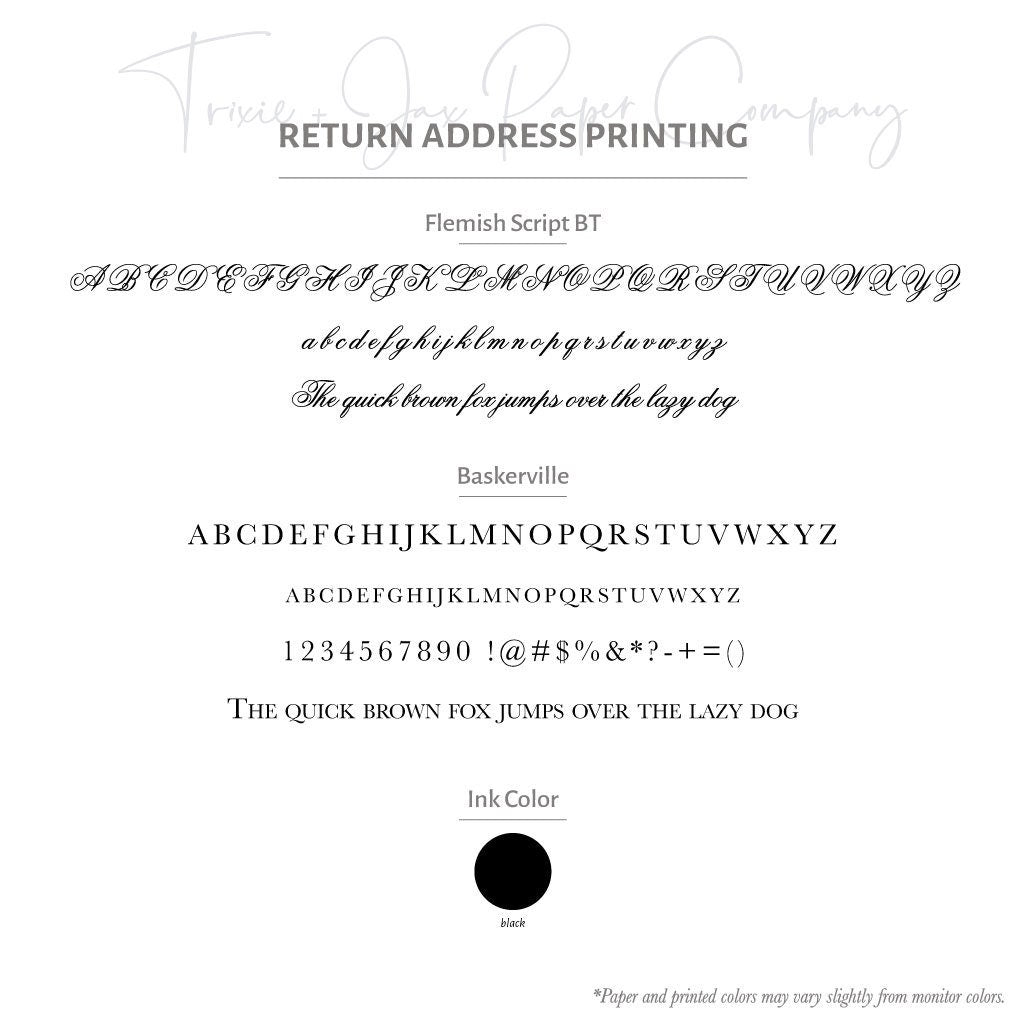 Return Address Printing: Graduation Announcements
