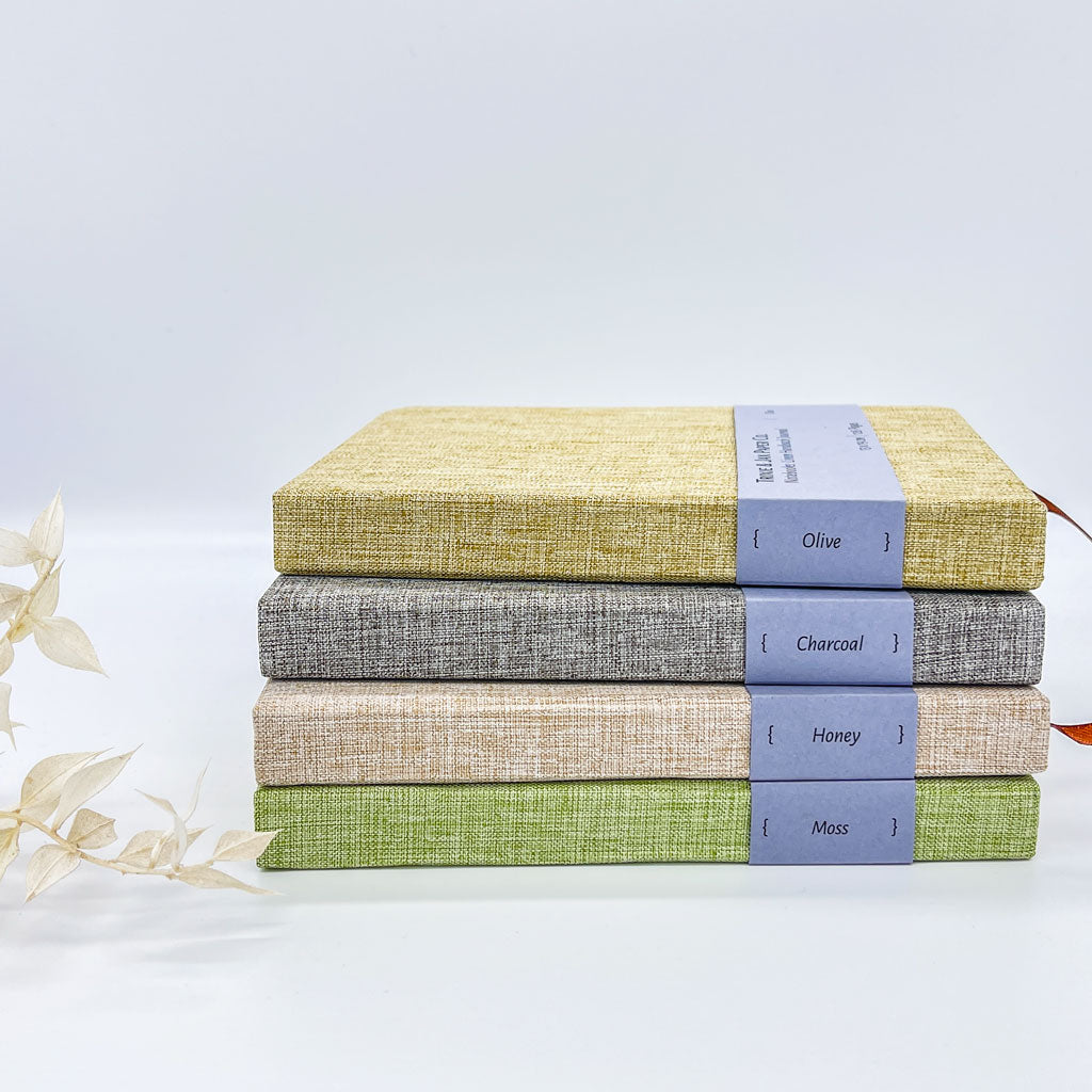 Notebook: Linen Hardcover Journal